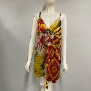 Single. 100% Silk Spaghetti Strap Dress Medium